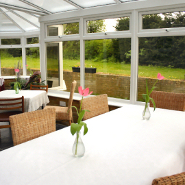 The conservatory/breakfast room is situated very close to the bird feeding table and the pond. 
  Enjoy the local wildlife and use the bird identification books to check out our more unusual visitors.